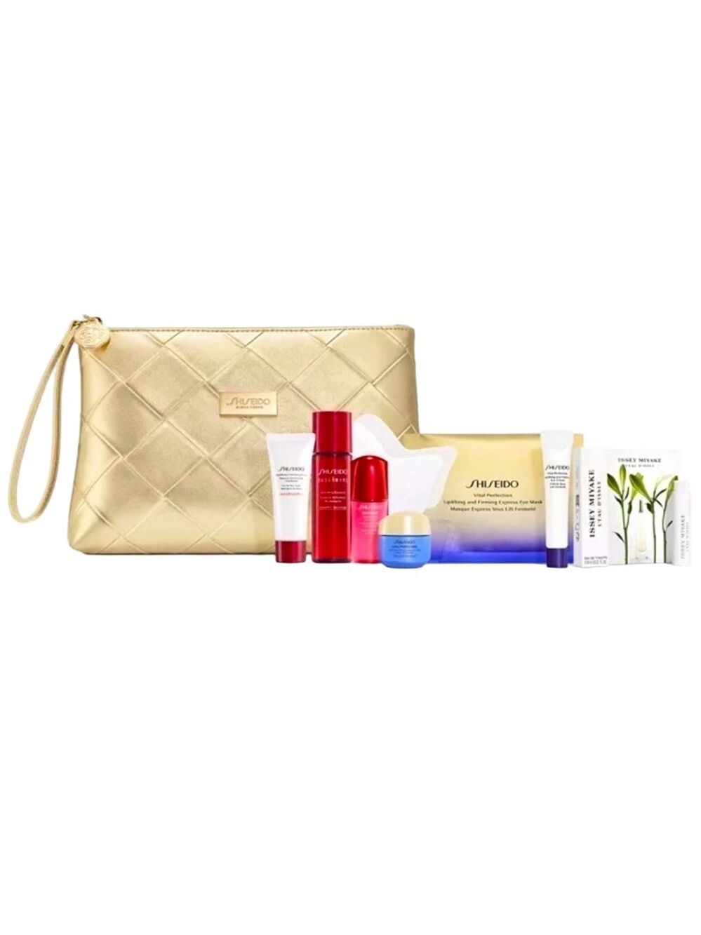 Shiseido Vital Perfection Uplifting Firming Miniatures Set Pouch Cosmetic Bag